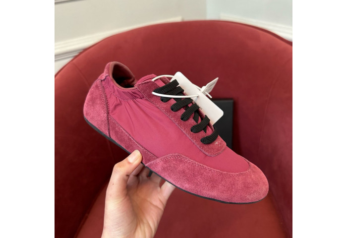 Pra*a collapse re-nylon suede sneakers