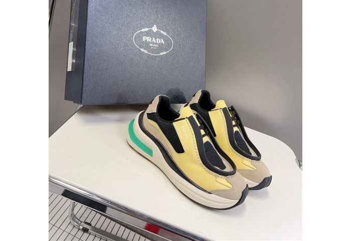 Pra*a brushed leather sneakers