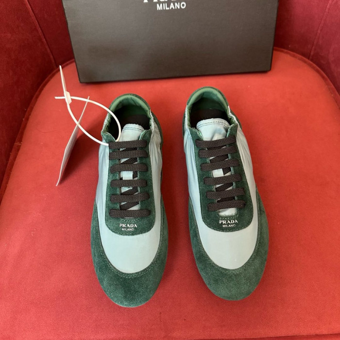 Pra*a collapse re-nylon suede sneakers