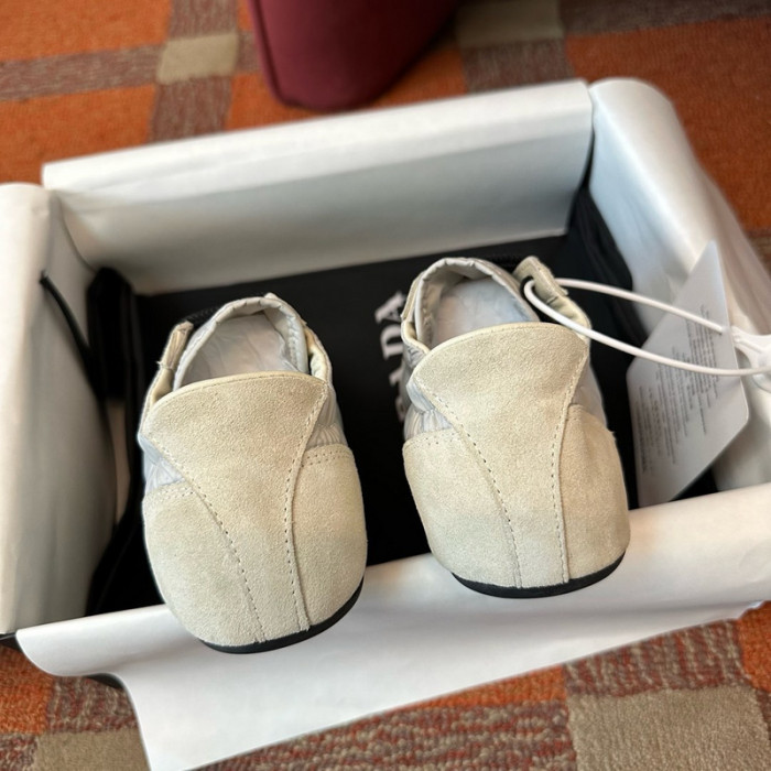 Pra*a collapse re-nylon suede sneakers