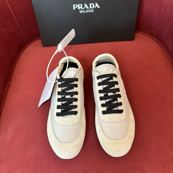 Pra*a collapse re-nylon suede sneakers