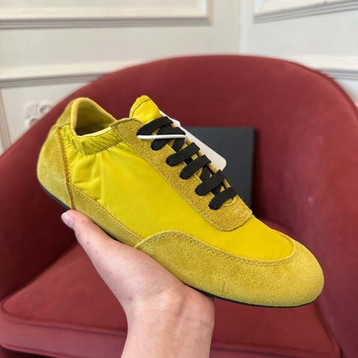 Pra*a collapse re-nylon suede sneakers