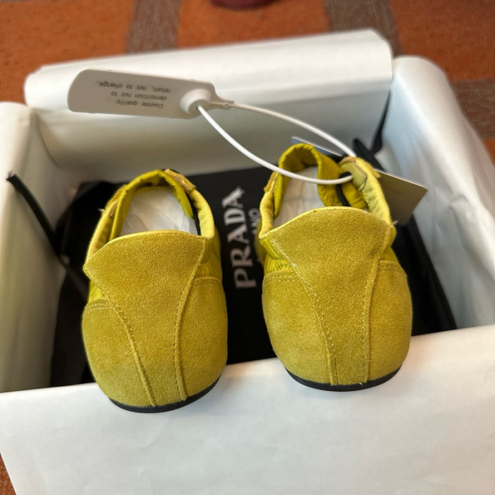 Pra*a collapse re-nylon suede sneakers