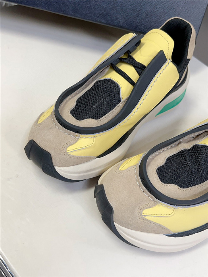 Pra*a brushed leather sneakers