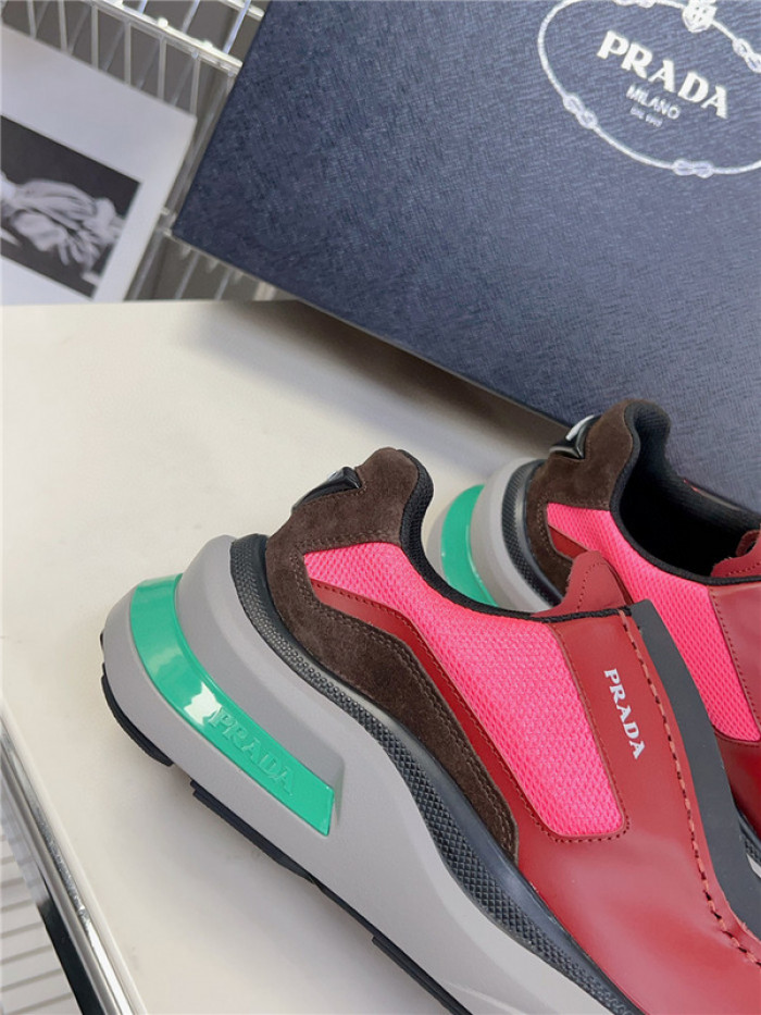 Pra*a brushed leather sneakers