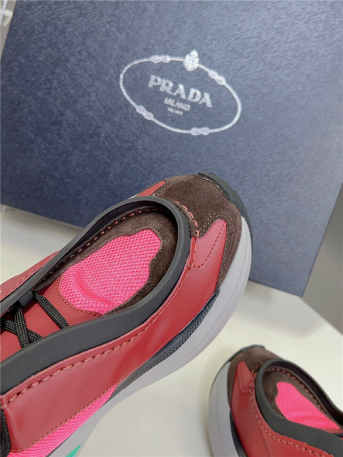 Pra*a brushed leather sneakers