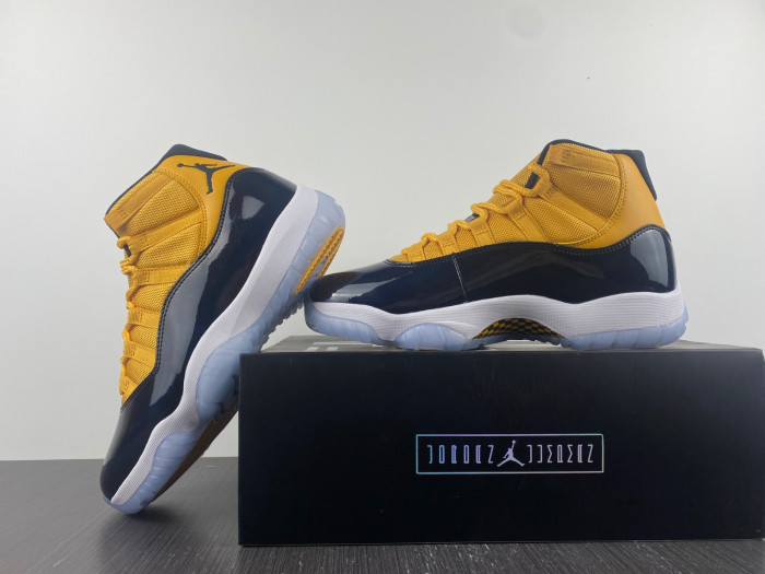 air jordan 11 black and yellow