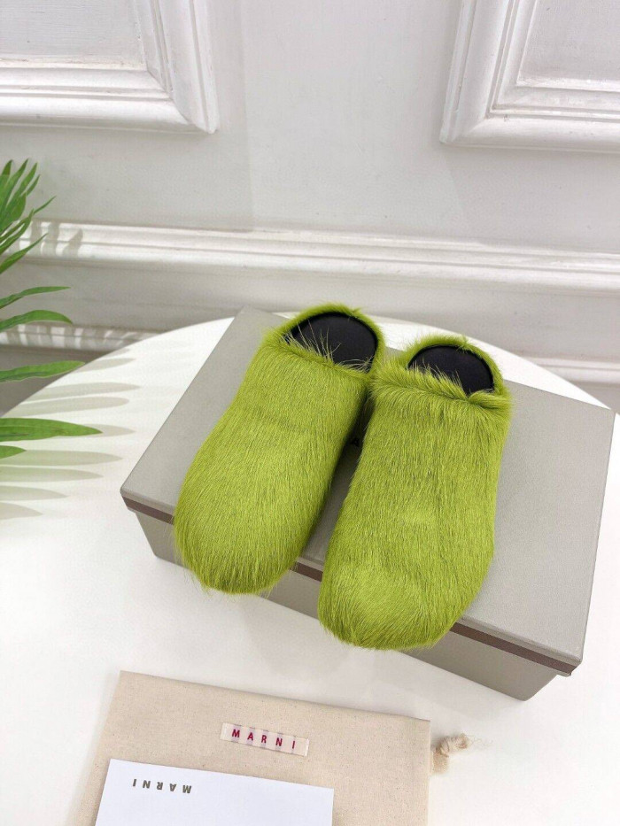 Ma*n1 calf hair slippers