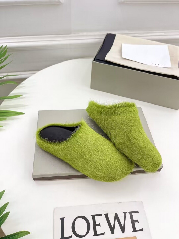 Ma*n1 calf hair slippers