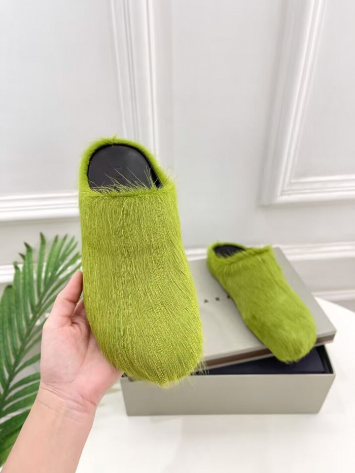 Ma*n1 calf hair slippers
