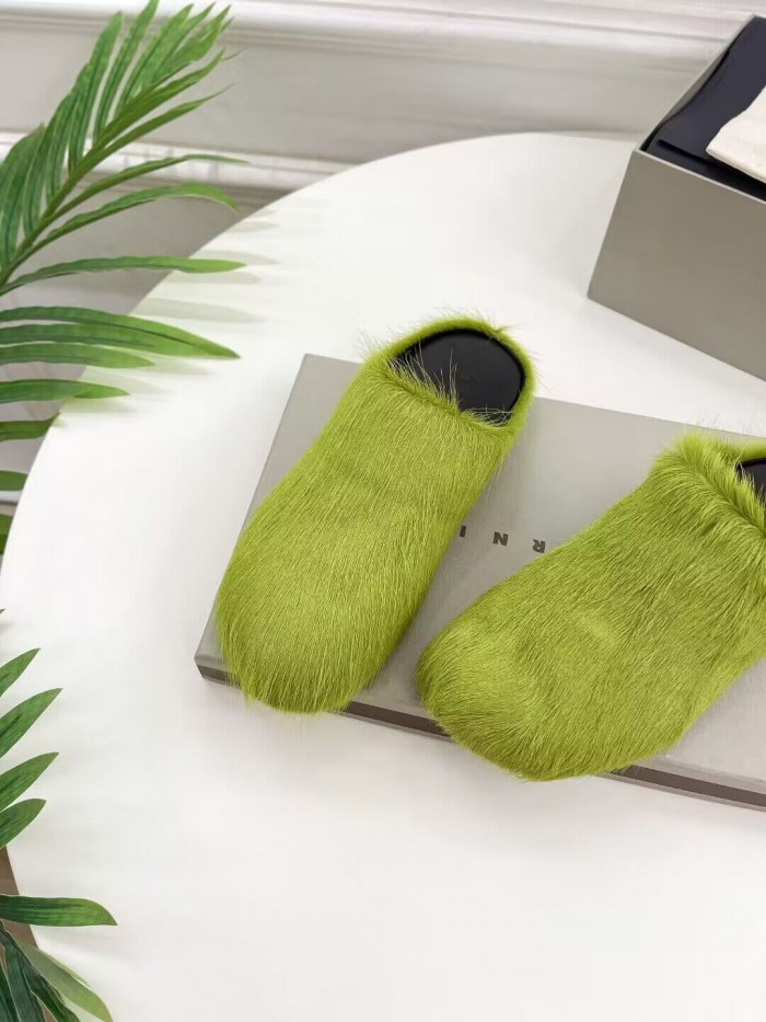 Ma*n1 calf hair slippers