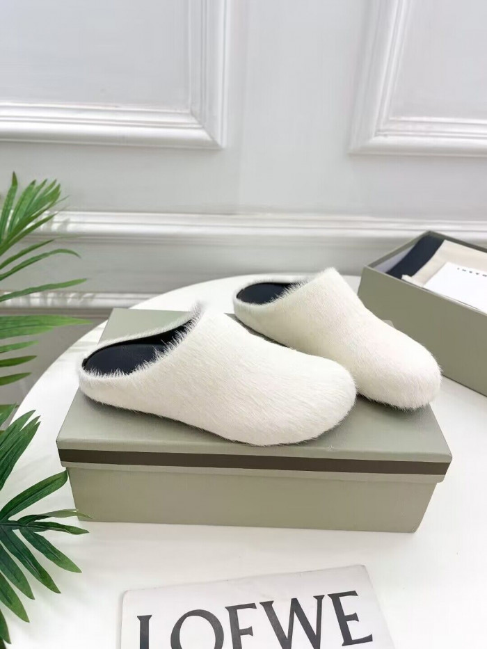 Ma*n1 calf hair slippers