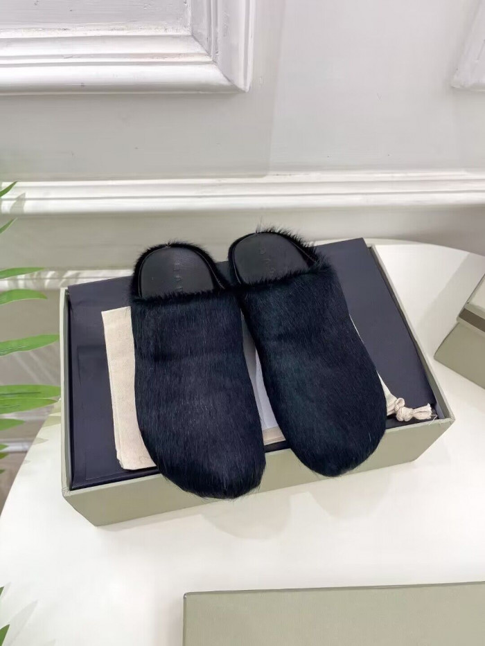 marni calf hair slippers