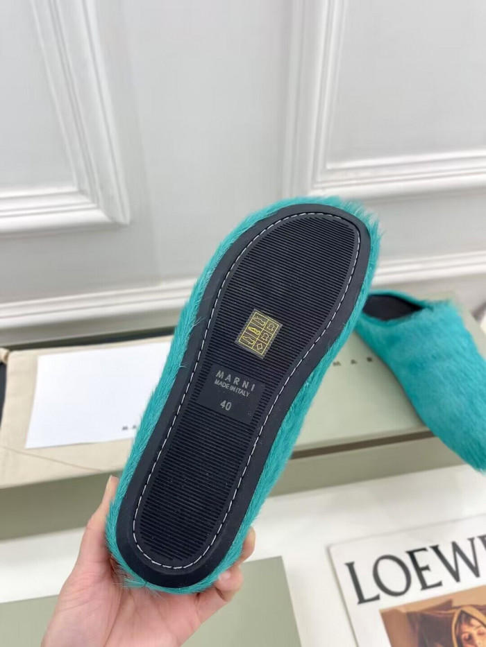 Ma*n1 calf hair slippers