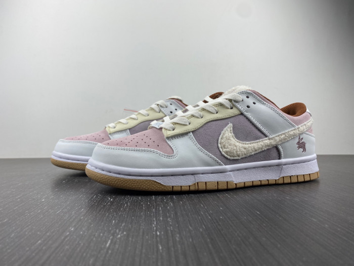 nike dunk low retro prm year of the rabbit fossil stone (2023) fd4203-211