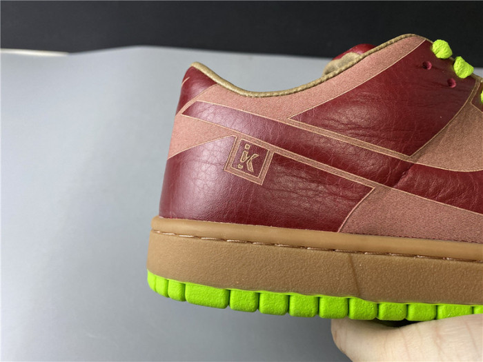 nike dunk low 1-piece laser varsity red chartreuse 311611-661