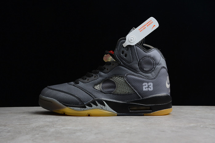 air jordan 5 retro o-w black/muslin-fire red ct8480-001