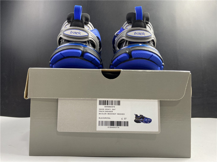 Ba*len*cia*ga track trainer blue and black 542436 w3ac1 2047