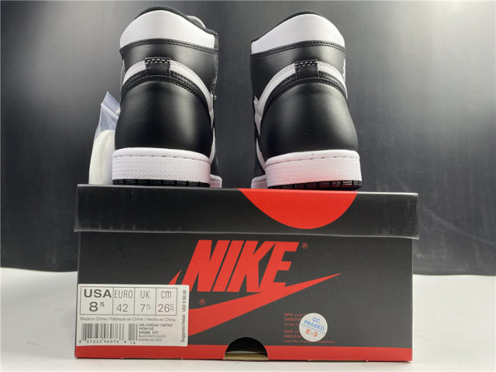 air jordan 1 retro black white (2014) 555088-010