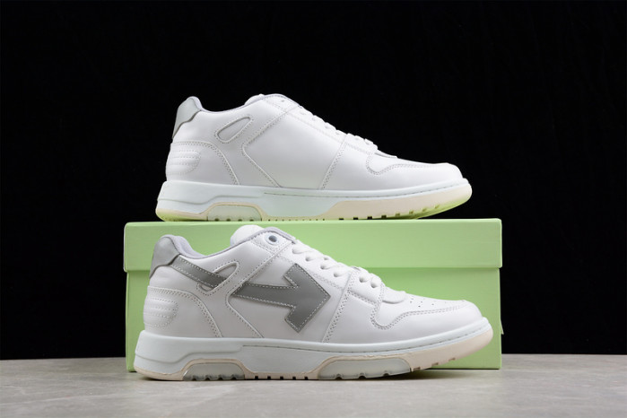 o-w out of office low-top leather sneakers